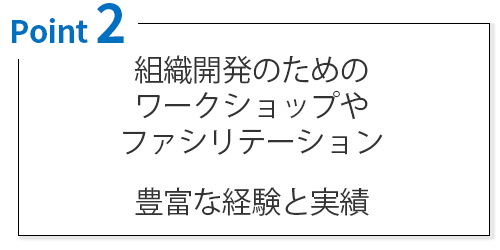 組織開発のための ワークショップや ファシリテーション 豊富な経験と実績